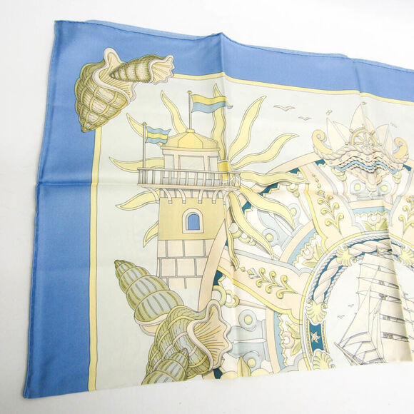 Hermes Carré 90 L Air Marin Women's #137150H29B - Picture 2 of 10